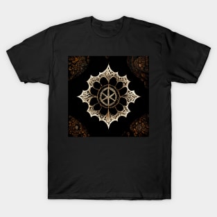 Gothic wheel mandala pattern T-Shirt